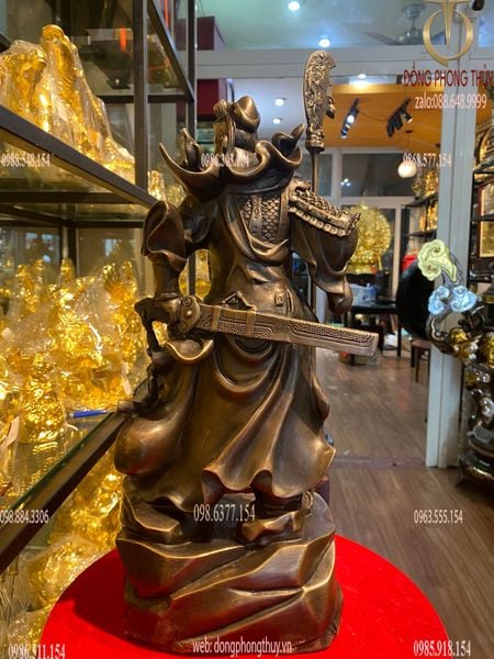Tượng Quan Công bằng đồng cao 45cm
