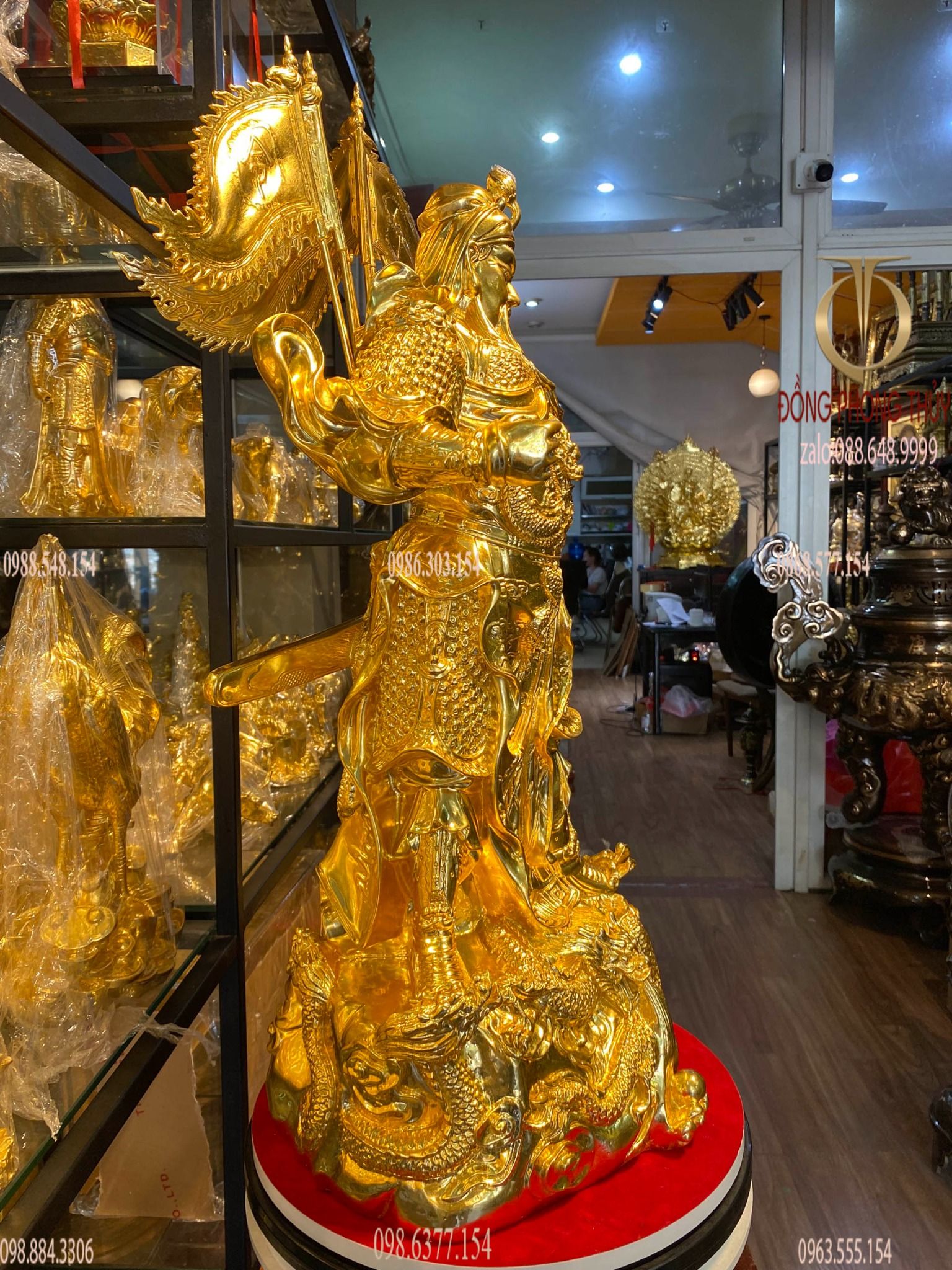 Tượng quan thánh đế quân dát vàng 24k