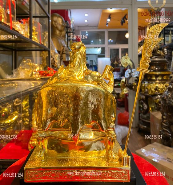 Tượng quan công dát vàng nano