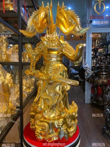 Tượng quan thánh đế quân dát vàng 24k