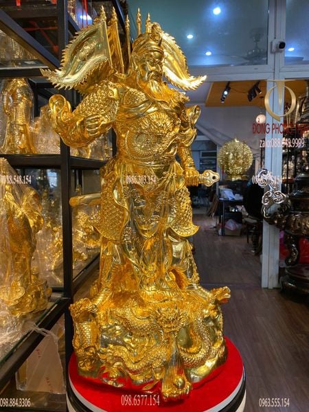 Tượng quan thánh đế quân dát vàng 24k