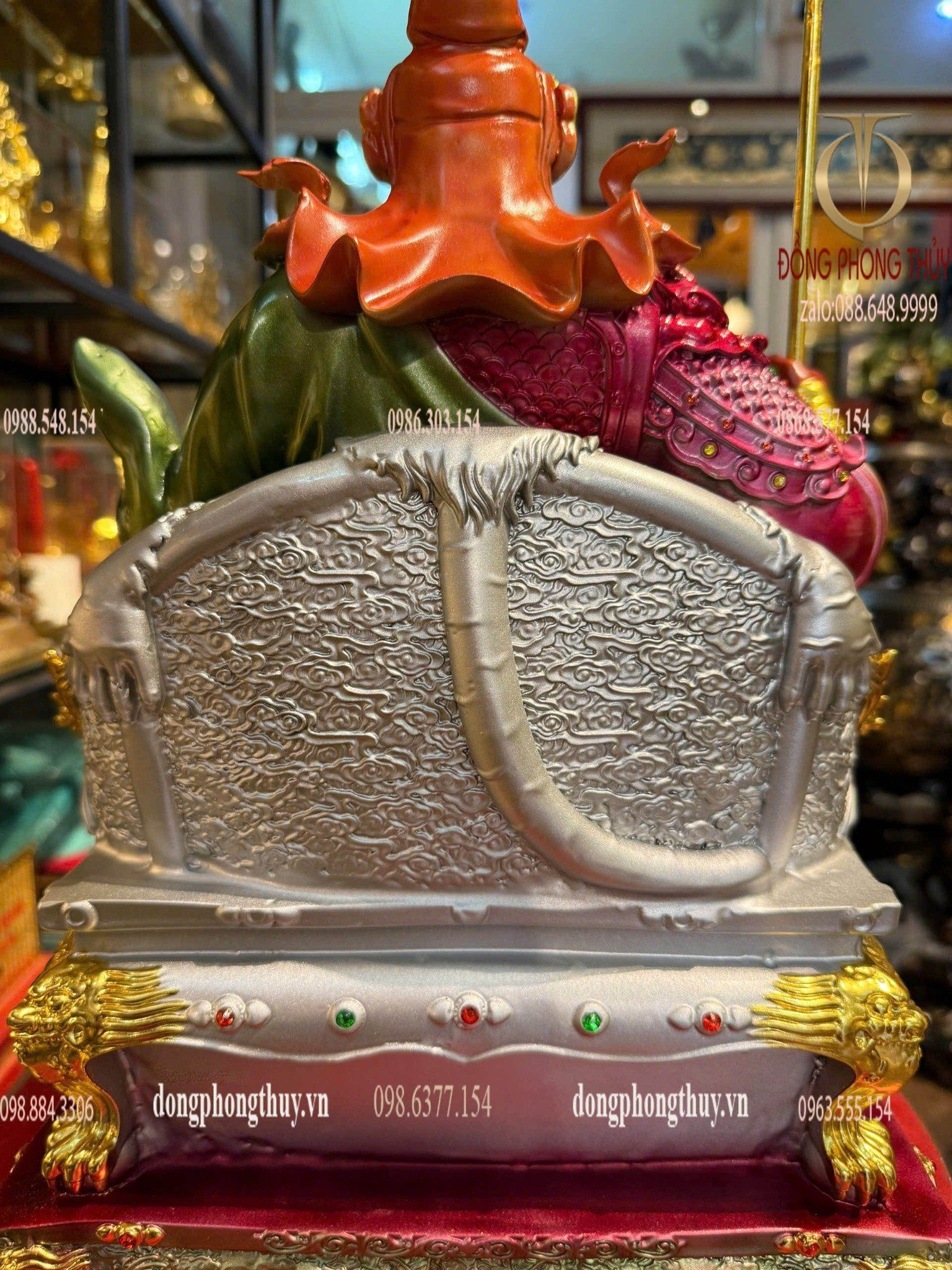 Tượng quan công cao 40cm nặng 13,5kg vẽ màu