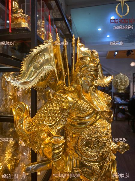 Tượng quan thánh đế quân dát vàng 24k