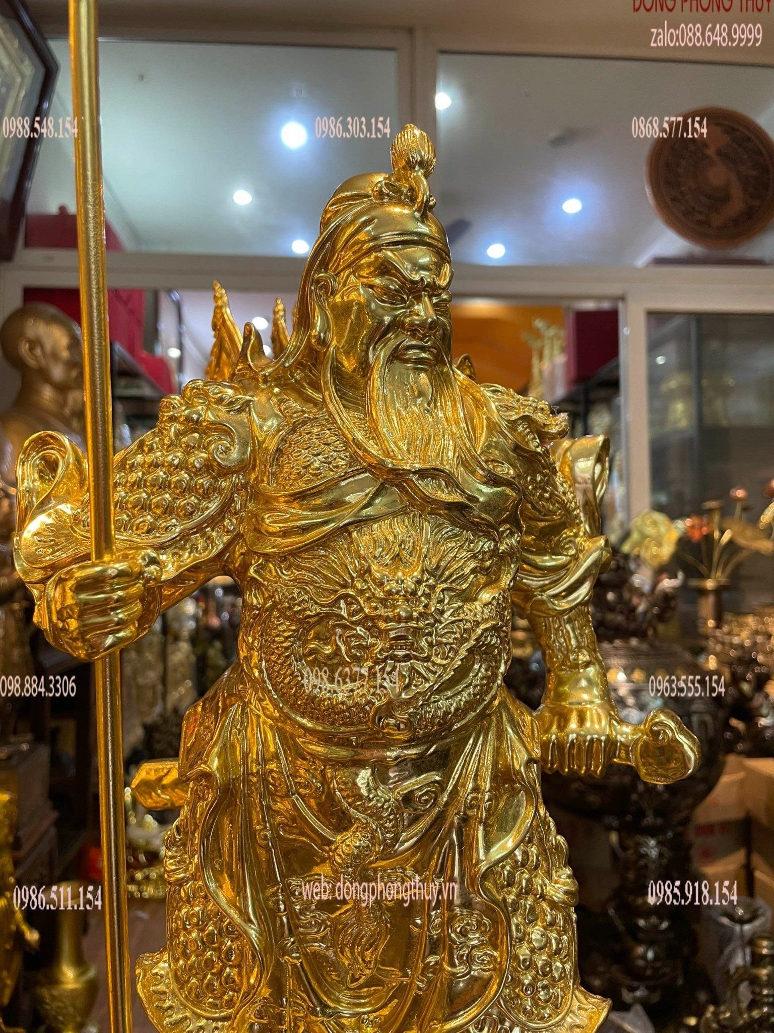 Tượng quan thánh đế quân dát vàng 24k