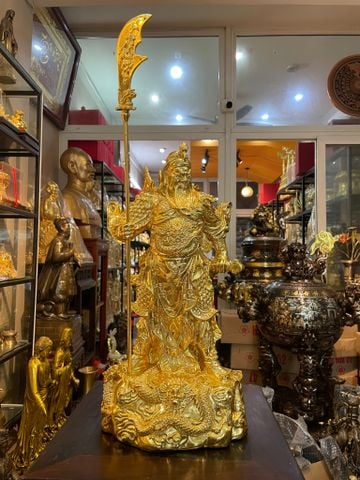 Tượng quan thánh đế quân dát vàng 24k