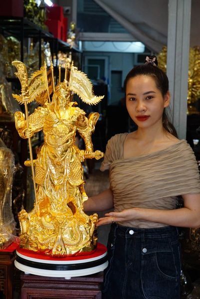 Tượng quan thánh đế quân dát vàng 24k