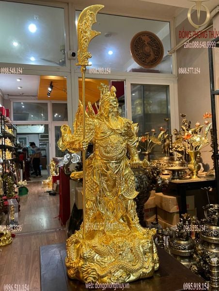 Tượng quan thánh đế quân dát vàng 24k