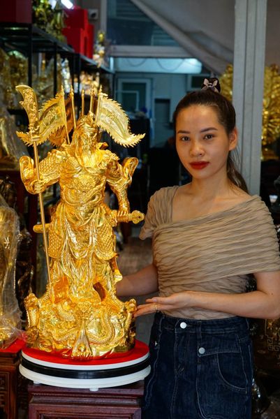 Tượng quan thánh đế quân dát vàng 24k