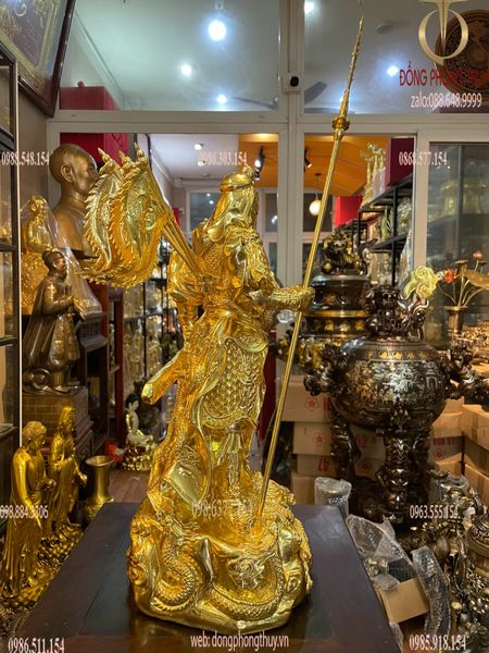 Tượng quan thánh đế quân dát vàng 24k