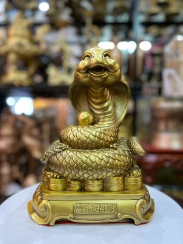 Tượng rắn phong thủy cao 30cm ngang 23cm nặng 3kg hàng kĩ chữ Nho