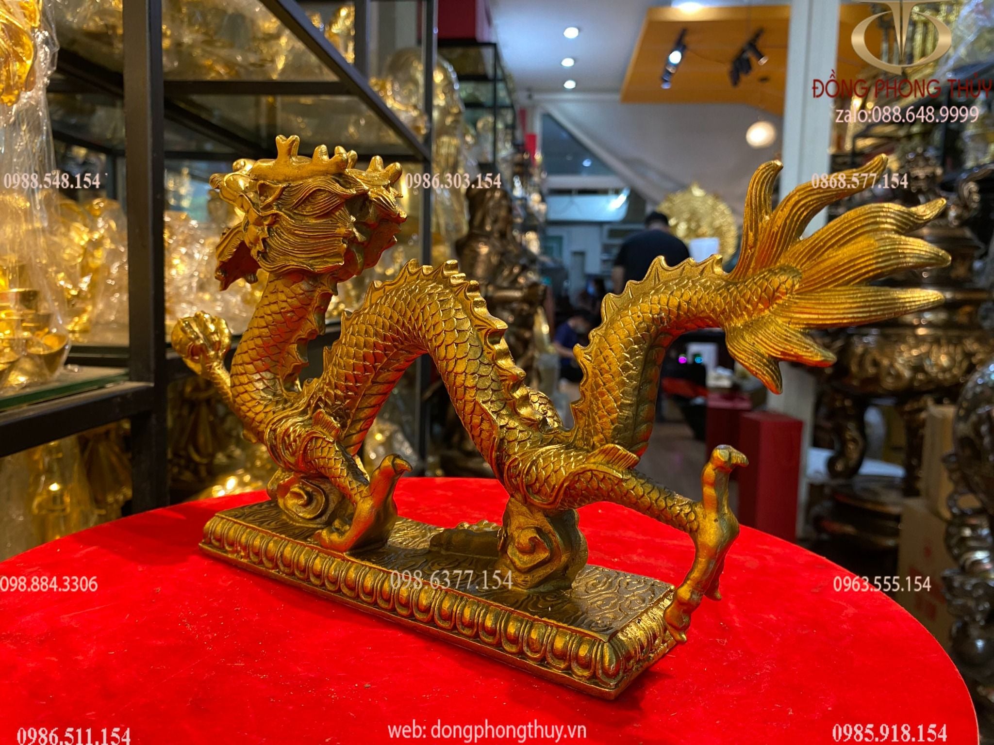 Tượng rồng phong thủy bằng đồng