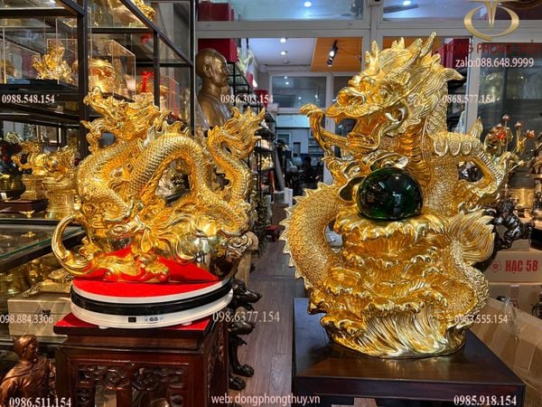 Tượng rồng dát vàng 24k