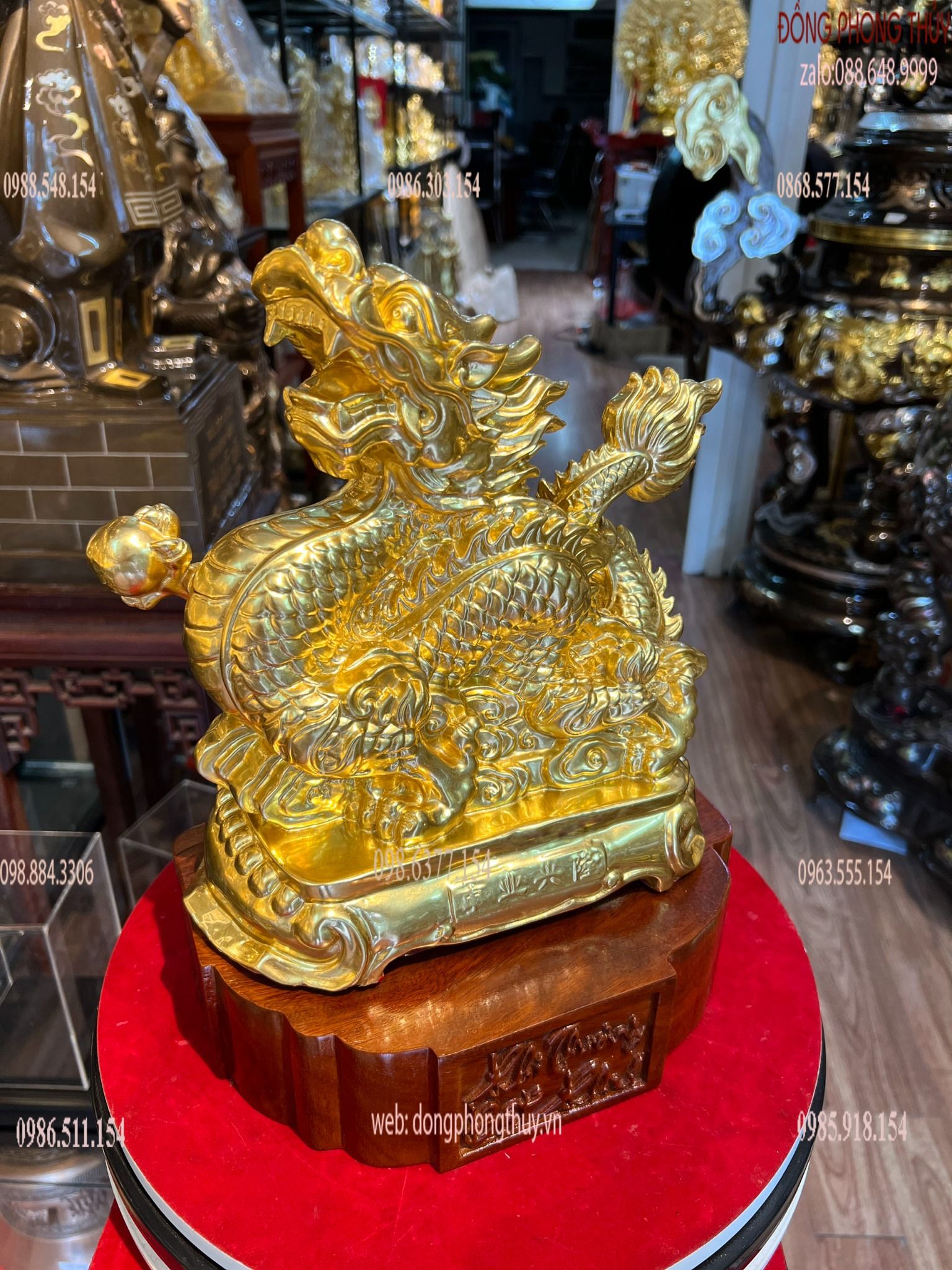 Tượng rồng dát vàng 24k