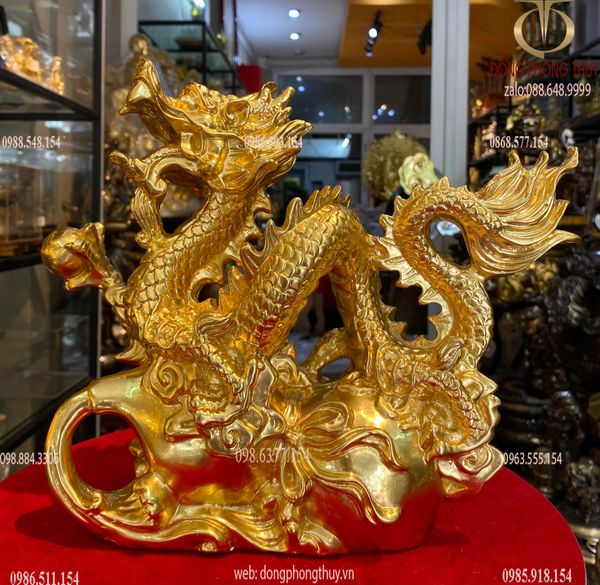 Tượng rồng mạ vàng 24k