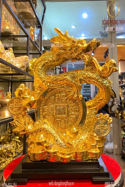 Tượng rồng mạ vàng 24k