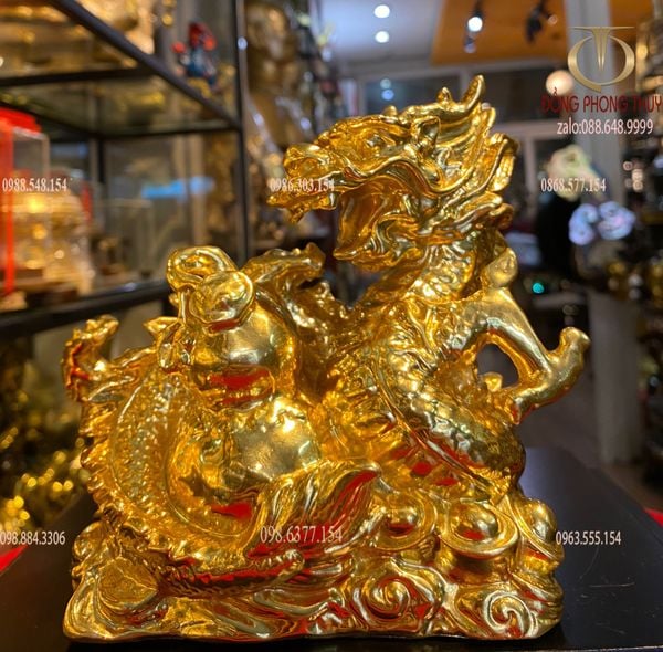 Tượng rồng mạ vàng 24k