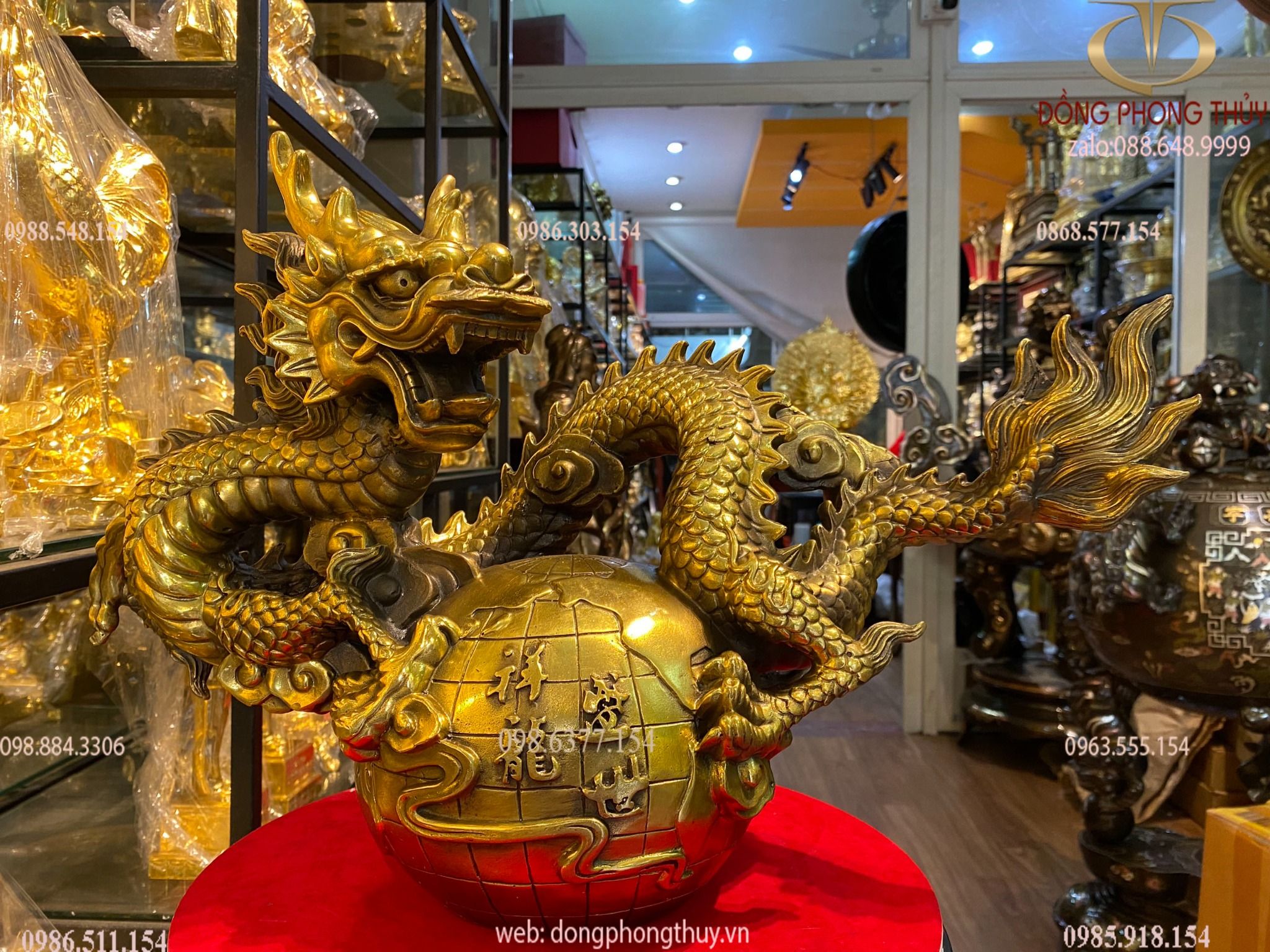 Tượng rồng ôm cầu bằng đồng
