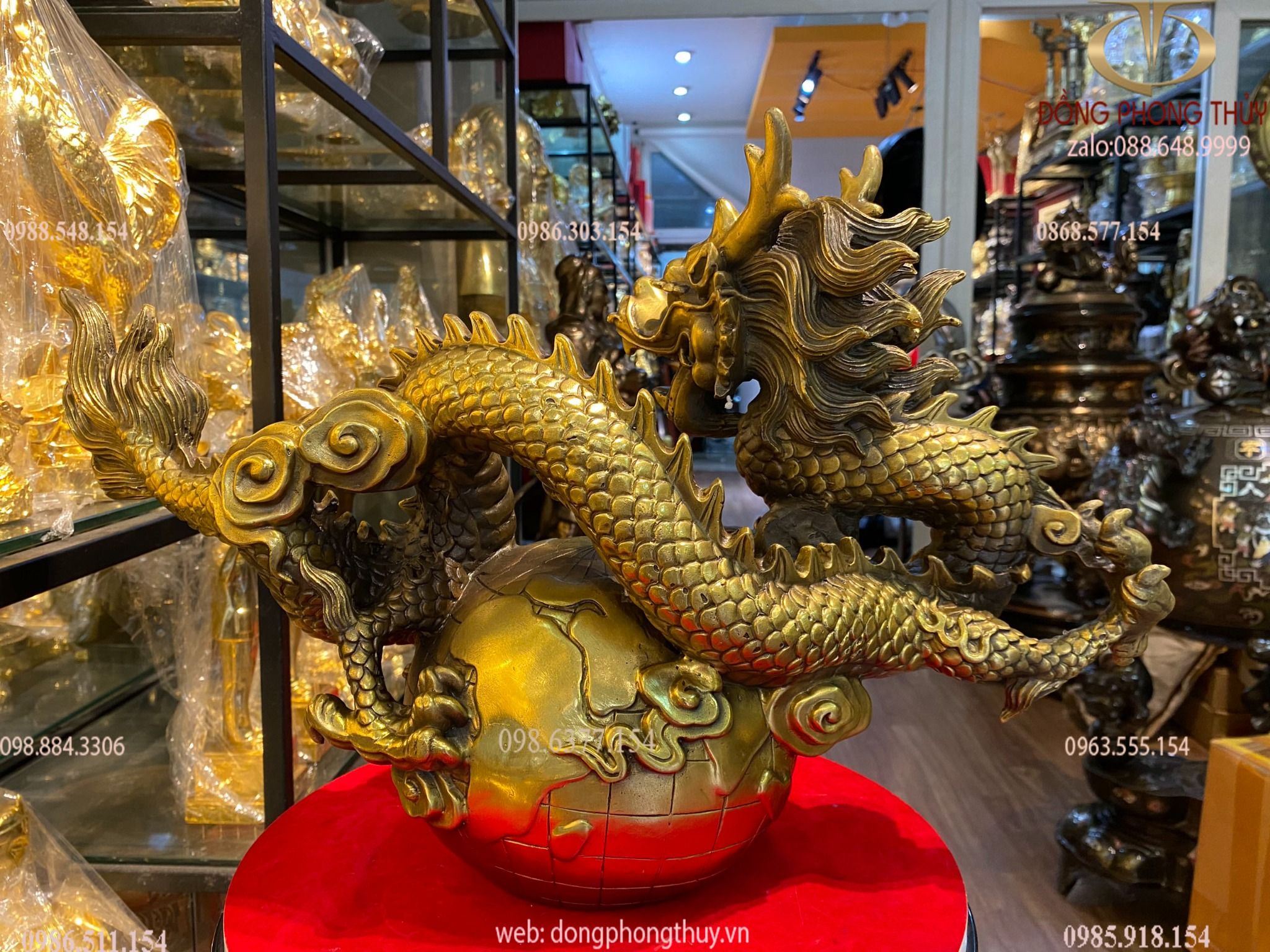Tượng rồng ôm cầu bằng đồng