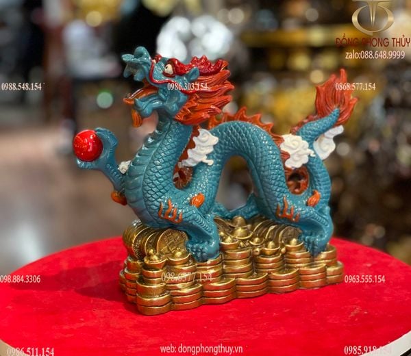 Tượng rồng phong thủy vẽ màu