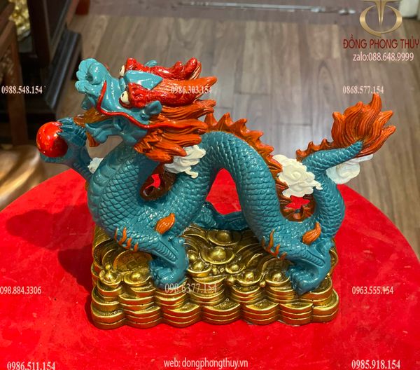 Tượng rồng phong thủy vẽ màu