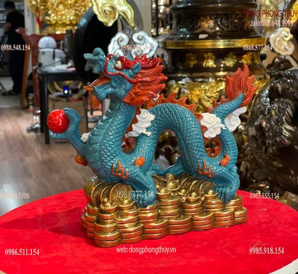 Tượng rồng phong thủy vẽ màu