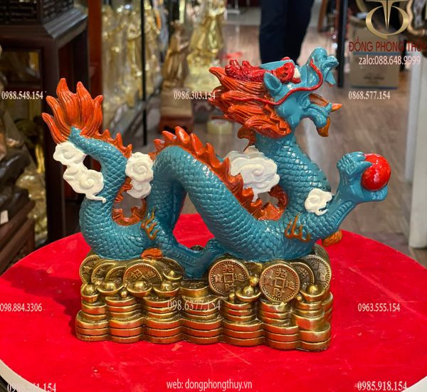 Tượng rồng phong thủy vẽ màu