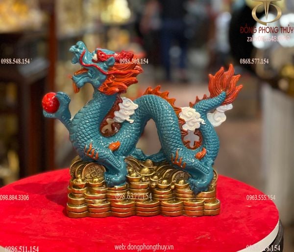 Tượng rồng phong thủy vẽ màu