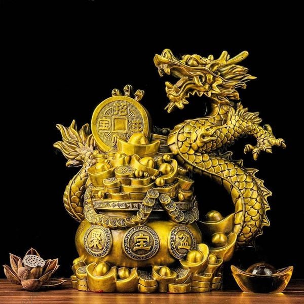 Tượng rồng hũ tiền