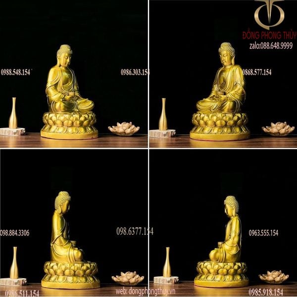 Tượng Tam Thánh Cao 17cm, ngang 11cm, rộng 11cm, nặng 2.5kg/bộ