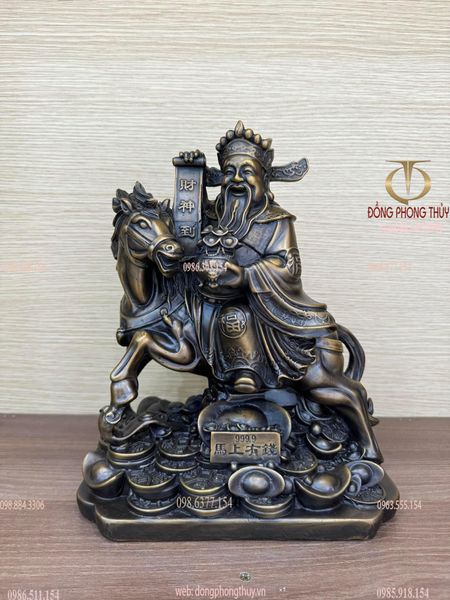 Tượng Thần tài bằng đồng cao 30
