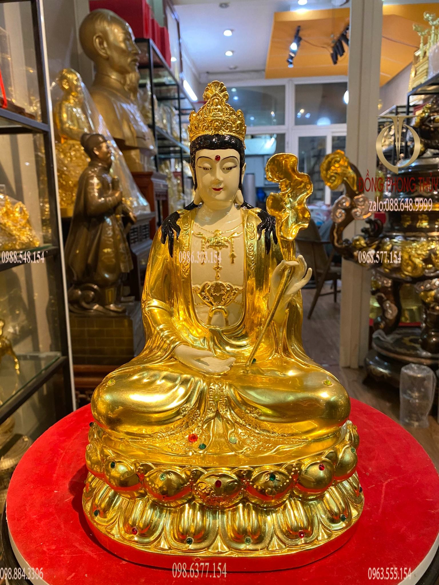 Tượng thế chí dát vàng 24k