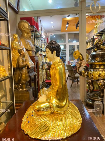 Tượng phật Thích Ca 30cm dát vàng 24k