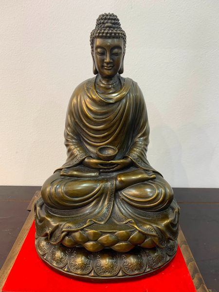 Tượng phật Thích Ca 30cm bằng đồng hun