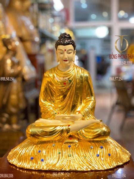 Tượng phật Thích Ca 30cm dát vàng 24k