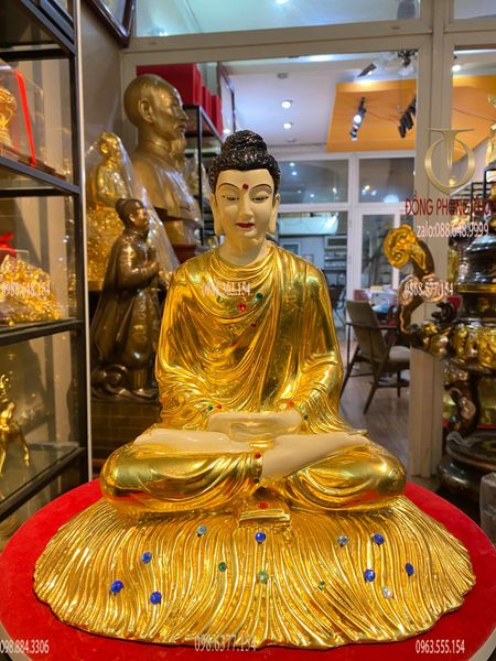 Tượng phật Thích Ca 30cm dát vàng 24k