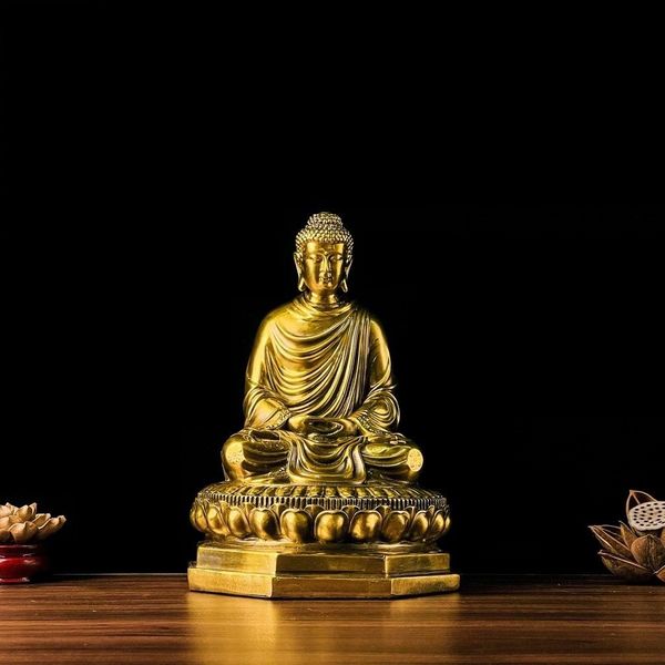 Tượng phật thích ca bằng đồng 22cm 1,9kg