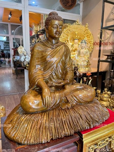 Tượng phật Thích Ca ngồi rơm cao 60 nặng 27,5kg