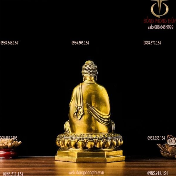 Tượng phật thích ca bằng đồng 22cm 1,9kg