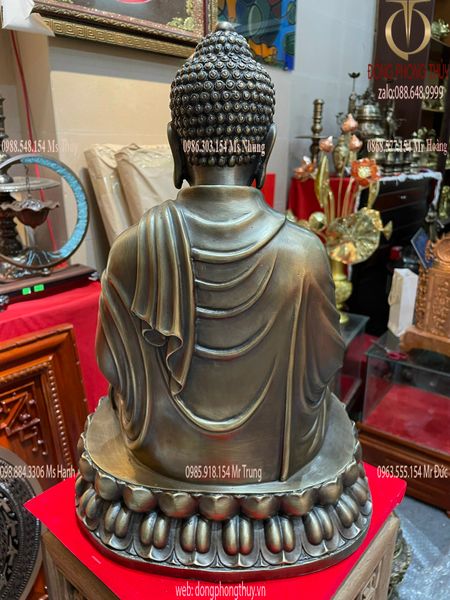 Tượng phật thích ca mâu ni bằng đồng 47cm nặng 11kg