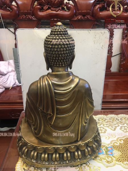 Tượng phật thích ca mâu ni bằng đồng 47cm nặng 11kg