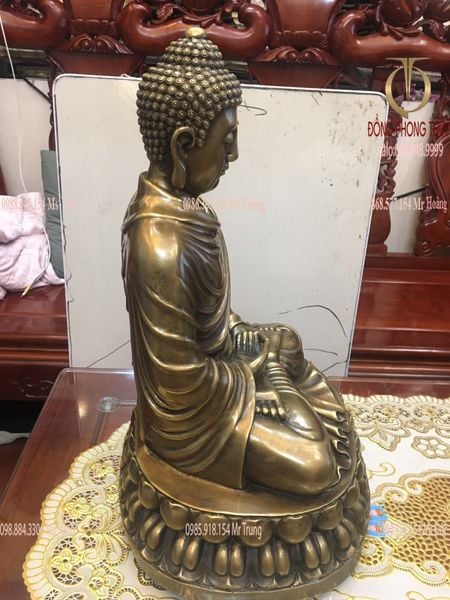 Tượng phật thích ca mâu ni bằng đồng 47cm nặng 11kg