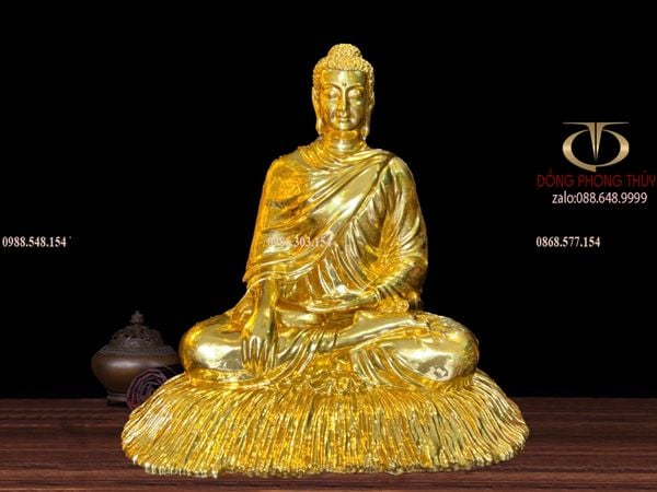 Tượng bổn sư thích ca 60cm dát vàng 24k