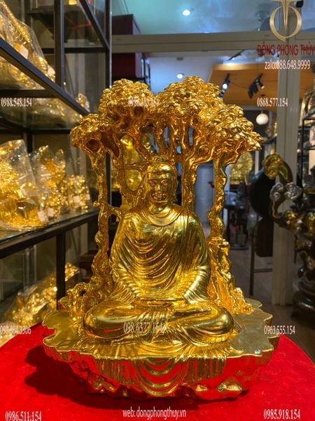 Tượng phật Thích Ca dát vàng 24k cao 30cm 8.3kg