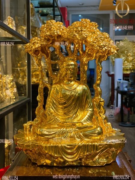 Tượng phật Thích Ca dát vàng 24k cao 30cm 8.3kg