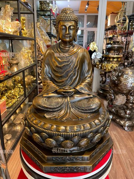 Tượng phật Thích Ca 47cm bằng đồng hun