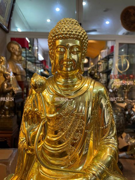 Tượng phật Thích Ca dát vàng 24k cao 40 nặng 14kg