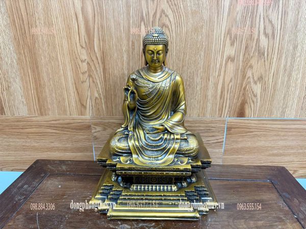 Tượng thích ca áo hoa cao 30 ngang 22 sâu 15 nặng 7kg