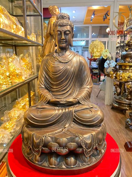 Tượng phật thích ca bằng đồng 40cm nặng 12kg