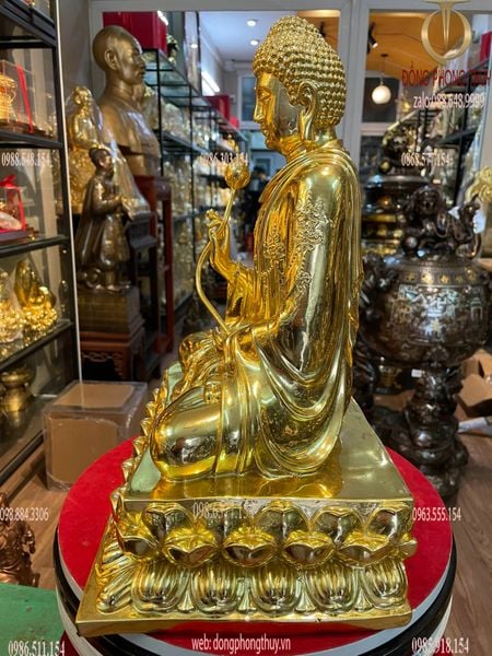 Tượng phật Thích Ca dát vàng 24k cao 40 nặng 14kg