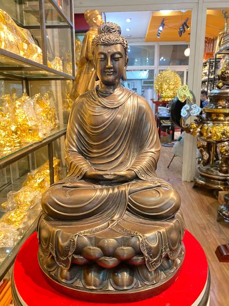 Tượng phật thích ca bằng đồng 40cm nặng 12kg